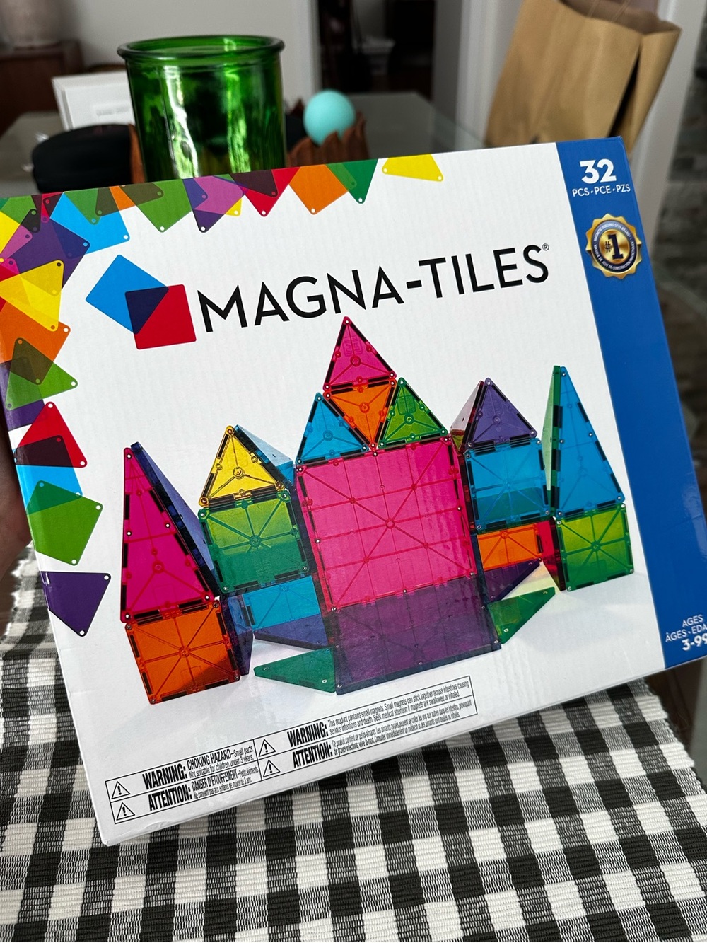 Magna-Tiles 02132 Clear Colors 32 Piece Set
